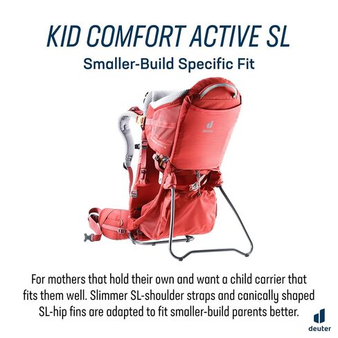 حقيبة ظهر Deuter Kid Comfort Child Carrier للمشي لمسافات طويلة I Active Standard Fit & Active SL تناسب المرأة - الكشمش in Kuwait