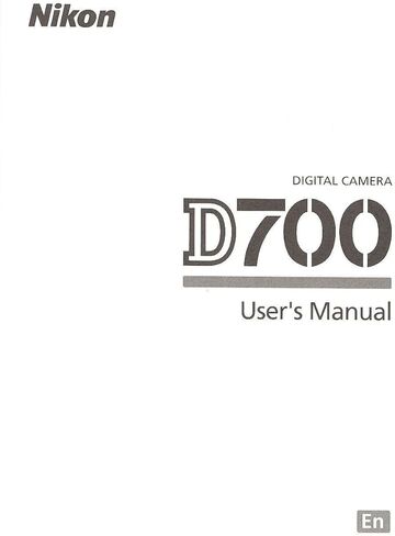 دليل التعليمات الأصلي لكاميرا نيكون D700 الرقمية in Kuwait