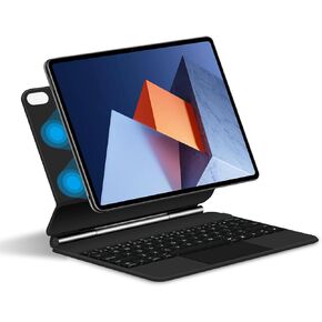 حافظة لوحة المفاتيح السحرية لهاتف Huawei MateBooke E مقاس 12.6 بوصة موديل 2023: DRR-W76 حافظة لوحة مفاتيح بإضاءة خلفية بمفتاح إنجليزي مع لوحة تتبع عائمة وحامل ناتئ متعدد اللمس (أسود) in Kuwait