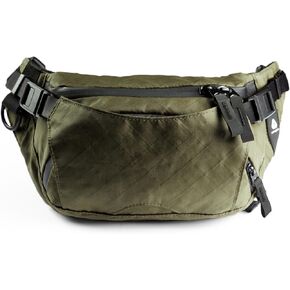 حقيبة حزام Falcon2L PRO Fanny Pack Crossbody للرجال والنساء، حقيبة متينة رفيعة الخصر للسفر والجري والمشي لمسافات طويلة ومشي الكلاب، حزمة قابلة للتوسيع مقاومة للماء مع حزام قابل للتعديل، زيتوني عسكري in Kuwait