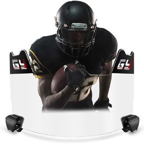 GY Football Facemask Visor, Clear REVO ice Blue Tinted Eye-Shield for Football Helmet in Kuwait