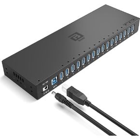 محور USB 3.0 يعمل بـ 16 منفذًا، محور توسيع USB لسطح المكتب مع نقل بيانات عالي السرعة بسرعة 5 جيجابت في الثانية، مقسم USB من الألومنيوم لأجهزة متعددة، محول طاقة تيار متردد متضمن لاستخدام الكمبيوتر والكمبيوتر المحمول in Kuwait