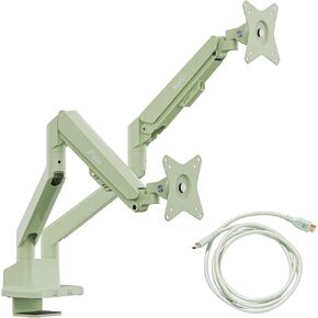 ذراع شاشة مزدوجة Pixio PS1D Wave Mint Green مع كابل HDMI 2.1 أخضر نعناعي فائق السرعة معتمد للغاية 6FT 8K 60 هرتز 4K 120 هرتز نايلون مضفر in Kuwait