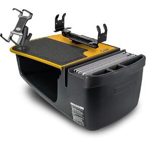 AutoExec Efficiency GripMaster Car Desk for Your Vehicle Workstation and Mobile Office, Sunset Orange, with Printer Stand and Tablet Mount in Saudi Arabia