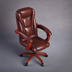 MoJyetli 1/6 Scale Office Boss Swivel Chair for 12" Action Figure, Dollhouse Accessories Miniature Furniture, Black in Kuwait