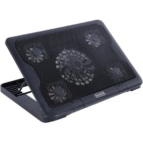 Homoyoyo Laptop Cooling Pad with 5 Fans USB-Powered Adjustable Stand Anti-Skid Heatsink Cooling Base for Notebooks and Gaming Laptops in Saudi Arabia