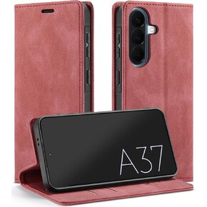 japezop متوافق مع حافظة محفظة Samsung Galaxy A37 5G مع حامل بطاقة [RFID Blocking] مسند مغناطيسي، محفظة جلدية قابلة للطي لهاتف Galaxy A37 5G 6.7 بوصة (قهوة) in Kuwait