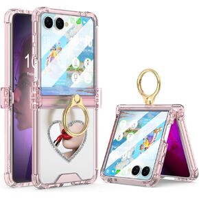 حافظة شفافة لهاتف Z Flip 7 حافظة على شكل زهرة مضادة للصدمات لهاتف Galaxy Z Flip 7 لهاتف Samsung Z Flip 7 2025 5G - F in Kuwait