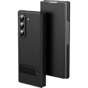 for Samsung Galaxy Z Fold 6 Maghetic Flip Folding Case, Multi-Angle Bracket, High Classy Luxurious Business Leather, Full Body Hinge Protective Slim Cover.(White) in Saudi Arabia