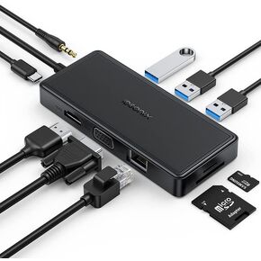 iDsonix USB-C Hub Multi Adapter (10 Port Black)… in Kuwait