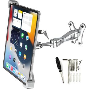Anti Theft Wall Mount for Tablet, Kiosk Counter Retail Security Stand, Adjustable Aluminum Arm - Wall Holder with Lock & Key Fit iPad Pro 13 11, Air, Galaxy Tabs, Surface Pro, 9-14" Tablets in Kuwait
