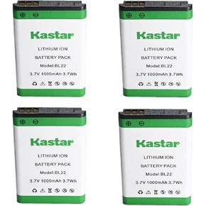 Kastar 4-Pack BL22 3.7V 1000mAh Li-Ion Battery Replacement for Retevis BL19 BL22 RT22 RT22S RT15 RT19 RT619 RT622 Two Way Radio in Kuwait