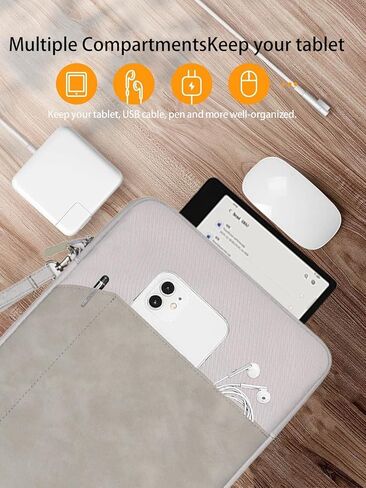 Tablet Sleeve for TCL Note A1 NXTPAPER,WUNIAK 360° Protective Carrying Case, Water-Resistant Storage Bag for TCL Note A1，Light Grey. in Kuwait