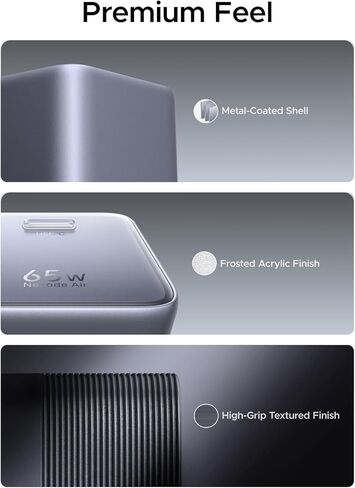 UGREEN Nexode Air 65W USB C Charger, Foldable Mini Charger Block Fast Charging with 5ft USB C Cable, GaN Charger for MacBook Air/Neo/Pro, iPhone 17 16, Galaxy S26/S25, iPad, Grey in Kuwait