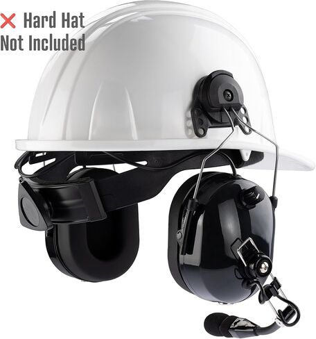 Arrowmax ASH1042-BK-K3 Dual Muff PNR Hard Hat Headset with PTT and Noise Cancelling MIC Compatible with Kenwood NX-5200 NX-5300 NX-5400 NX-3200 NX-3300 NX-3400 TK-5220 TK-5320 in Kuwait