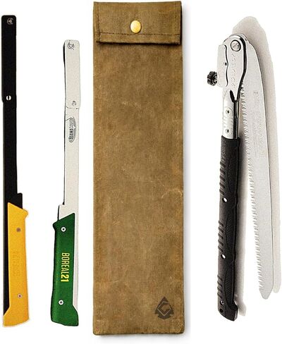 Campcraft Outdoors Bushcraft Bucksaw Bag, Katana Boy Sheath, Canoe Saw Sleeve, Agawa Saw Pouch, Waxed Canvas 27" Tool Pouch in Kuwait