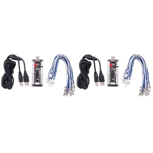 Ruitutedianzi 2X Zero Delay Arcade USB Encoder PC إلى عصا التحكم لـ Mame Jamma وألعاب القتال الأخرى للكمبيوتر الشخصي in Kuwait