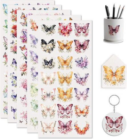 Artistic Animals 105 PCS UV DTF Stickers,Mini Rub on Transfer for Keychains AirPods Cases Phone Decals for Bluetooth Earbud Cases Mini Cups Notebook in Saudi Arabia