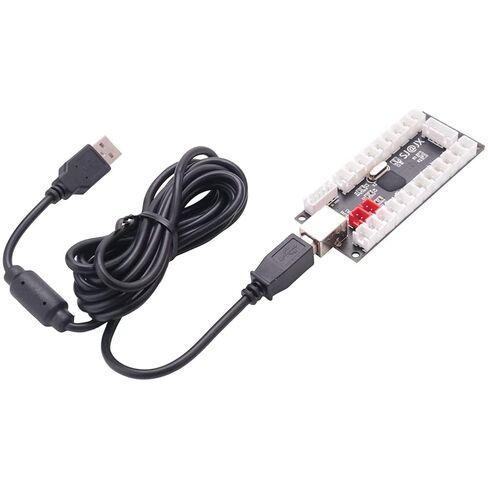 Ruitutedianzi 2X Zero Delay Arcade USB Encoder PC إلى عصا التحكم لـ Mame Jamma وألعاب القتال الأخرى للكمبيوتر الشخصي in Kuwait
