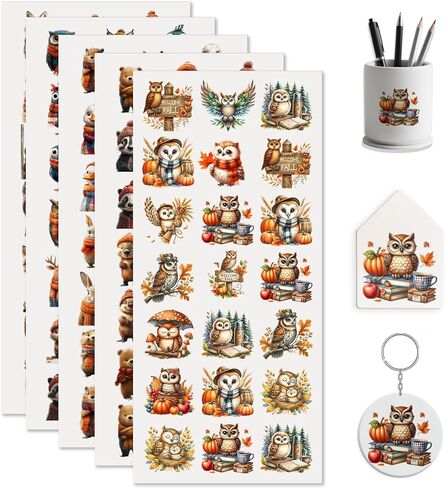 Artistic Animals 105 PCS UV DTF Stickers,Mini Rub on Transfer for Keychains AirPods Cases Phone Decals for Bluetooth Earbud Cases Mini Cups Notebook in Saudi Arabia
