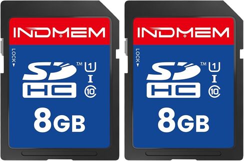 INDMEM SD Card 8GB 5 Pack UHS-I U1 Class 10 8G SDHC Flash Memory Card Compatible with Digital Camera, Computer, Trail Cameras in Kuwait