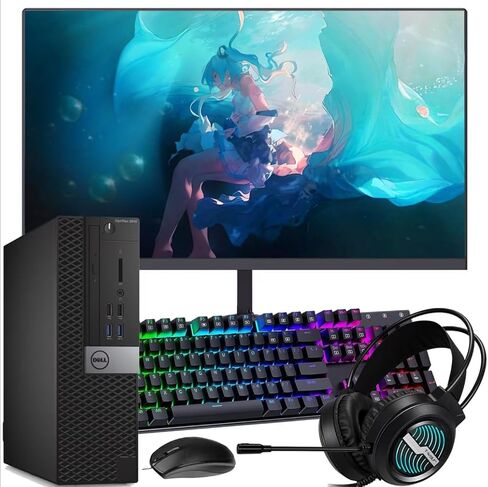 كمبيوتر مكتبي طراز OptiPlex 3040 SFF من Dell مزود بشاشة FHD مقاس 24 بوصة، ومعالج Core i5-6500، وذاكرة وصول عشوائي سعتها 8 جيجابايت، ومحرك أقراص SSD سعة 256 جيجابايت، ومنفذ عرض، وسماعة رأس، ولوحة مفاتيح وماوس، ونظام التشغيل Windows 11 Pro (متجدد) in Kuwait
