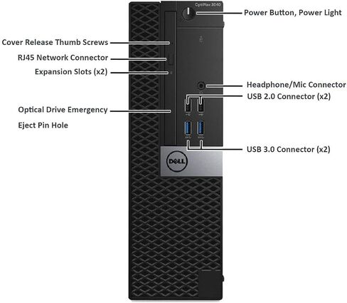 كمبيوتر مكتبي طراز OptiPlex 3040 SFF من Dell مزود بشاشة FHD مقاس 24 بوصة، ومعالج Core i5-6500، وذاكرة وصول عشوائي سعتها 8 جيجابايت، ومحرك أقراص SSD سعة 256 جيجابايت، ومنفذ عرض، وسماعة رأس، ولوحة مفاتيح وماوس، ونظام التشغيل Windows 11 Pro (متجدد) in Kuwait
