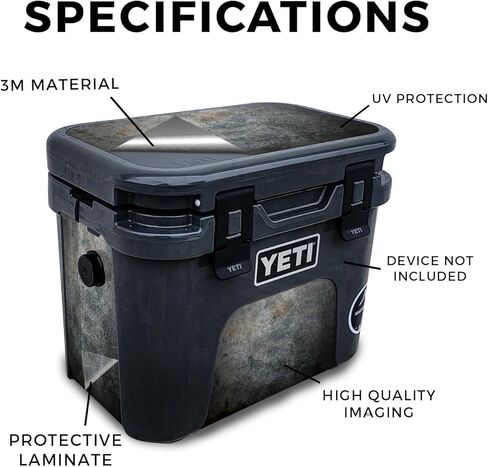 Skin Compatible with Yeti Roadie 15 Hard Cooler - Shadow Concrete - Premium 3M Vinyl Protective Wrap Decal Cover - Easy to Apply | Crafted in The USA by MightySkins in Kuwait