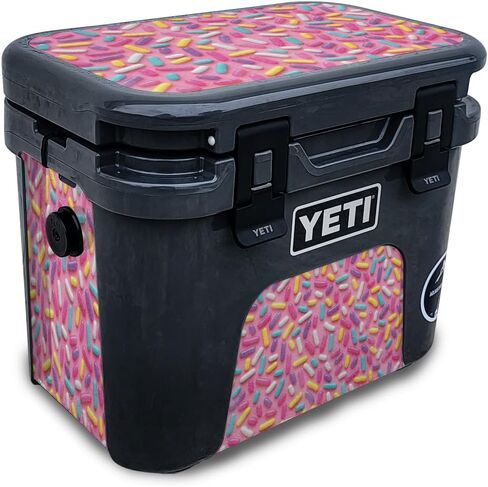 Glossy Glitter Skin Compatible with Yeti Roadie 15 Hard Cooler - Sprinkles - Premium 3M Vinyl Protective Wrap Decal Cover - Easy to Apply | Crafted in The USA by MightySkins in Kuwait
