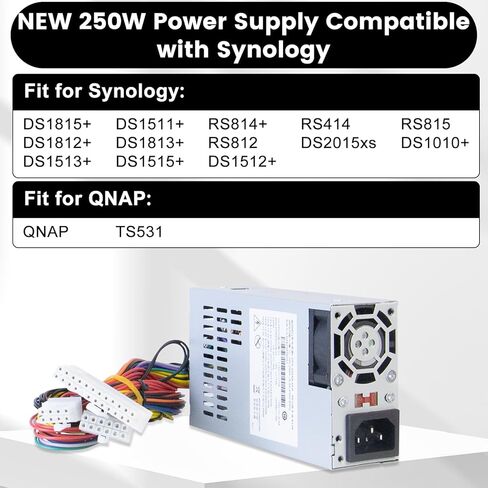 ترقية LXun مصدر طاقة جديد بقدرة 250 واط DPS-250AB-44B متوافق مع Synology DS1815+ مصدر طاقة 250 واط DS1812+ DS1513+ DS1512+ DS1511+ DS1813+ DS1515+ RS814 +RS815 DS2015xs QNAP TS531 PowerSupply in Kuwait