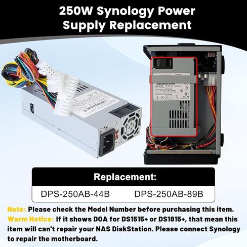 ترقية LXun مصدر طاقة جديد بقدرة 250 واط DPS-250AB-44B متوافق مع Synology DS1815+ مصدر طاقة 250 واط DS1812+ DS1513+ DS1512+ DS1511+ DS1813+ DS1515+ RS814 +RS815 DS2015xs QNAP TS531 PowerSupply in Kuwait