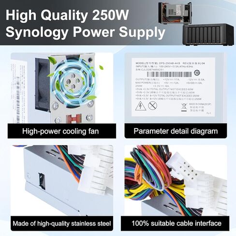 ترقية LXun مصدر طاقة جديد بقدرة 250 واط DPS-250AB-44B متوافق مع Synology DS1815+ مصدر طاقة 250 واط DS1812+ DS1513+ DS1512+ DS1511+ DS1813+ DS1515+ RS814 +RS815 DS2015xs QNAP TS531 PowerSupply in Kuwait