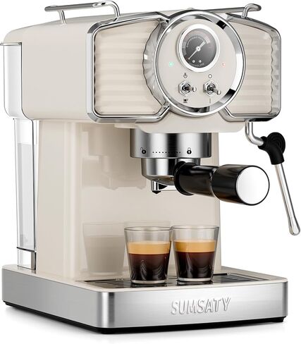 SUMSATY Espresso Machine, Stainless Steel Espresso Machine with Milk Frother for Latte, Cappuccino, Machiato,for Home Espresso Maker, 1.8L Water Tank, 20 Bar in Saudi Arabia