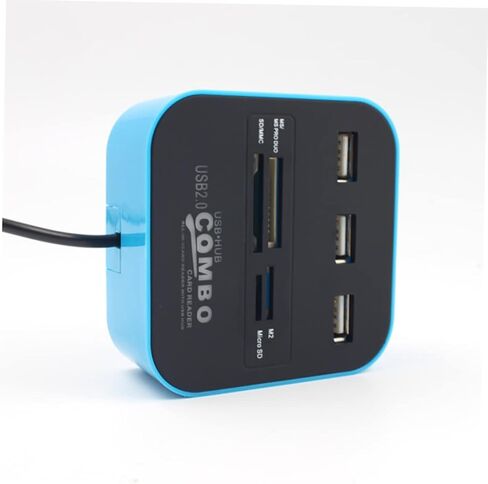 OSALADI Multi-Card Reader Hub USB Ports USB Compatible High Speed Data Connectivity in Kuwait