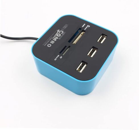 OSALADI Multi-Card Reader Hub USB Ports USB Compatible High Speed Data Connectivity in Kuwait