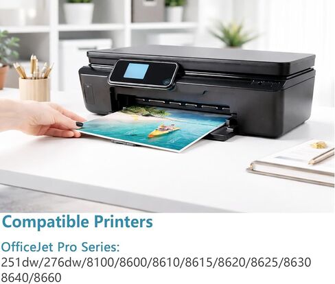 خراطيش حبر 950XL بديلة لـ HP 950 XL متوافقة مع HP950 HP950XL تعمل مع OfficeJet Pro 8600، 8610، 8615، 8620، 8625، 8630، 8640 8660 8100 8110 مع شريحة V19.1.1 (عبوتان، أسود) in Kuwait