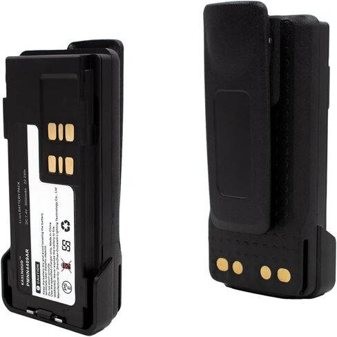 5 عبوات بطارية قابلة لإعادة الشحن 7.4 فولت PMNN4491C PMNN4493A PMNN4491A متوافقة مع راديو Motorola XPR3500e XPR7550 مع مشبك حزام 3000 مللي أمبير في الساعة in Kuwait