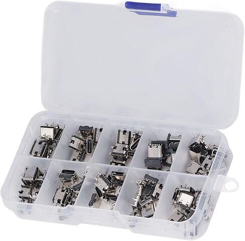 Goshyda Type C Female Plug Connector Strong 100Pcs Replacement Adapter Set for Computer Accessories, Compact Lightweight 1 in Kuwait
