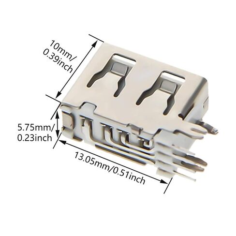 15Pcs PCB USB Connector USB-AF Female Jack 4 Pin Short Body Side Insert 90 Degree No-Edge,WuJuntool in Kuwait
