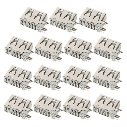 15Pcs PCB USB Connector USB-AF Female Jack 4 Pin Short Body Side Insert 90 Degree No-Edge,WuJuntool in Kuwait