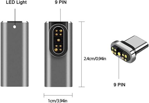 محول USB C لعام 2019 9 دبابيس نوع موصل 100 وات شحن 20 ميجابايت في الثانية نقل البيانات كابل موصل محمول ملحقات الكمبيوتر نوع محول محول يمين يسار in Kuwait
