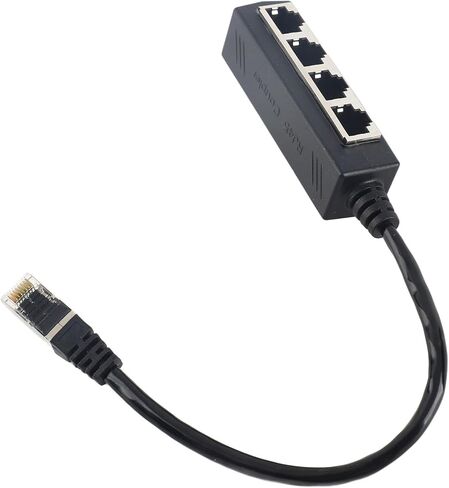 محول مقسم إيثرنت RJ45 من بانابوي، 1 ذكر إلى 4 أنثى إيثرنت، محول كابل شبكة الإنترنت RJ45، لجميع شبكات المنازل والمكاتب واتصالات النطاق العريض in Kuwait