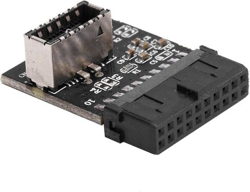 أسود USB 3.0 لوحة تمديد 20Pin رأس شاحن أنثي محول عملي نشط لفتحة AM4/ 2066 in Kuwait