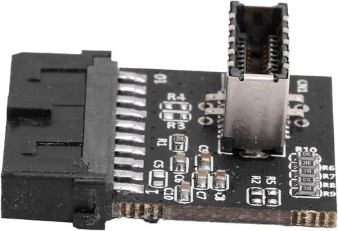 أسود USB 3.0 لوحة تمديد 20Pin رأس شاحن أنثي محول عملي نشط لفتحة AM4/ 2066 in Kuwait