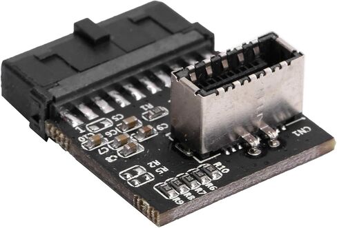 أسود USB 3.0 لوحة تمديد 20Pin رأس شاحن أنثي محول عملي نشط لفتحة AM4/ 2066 in Kuwait