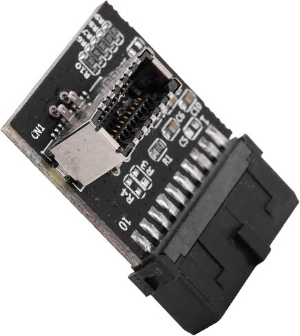 أسود USB 3.0 لوحة تمديد 20Pin رأس شاحن أنثي محول عملي نشط لفتحة AM4/ 2066 in Kuwait