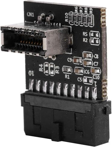 أسود USB 3.0 لوحة تمديد 20Pin رأس شاحن أنثي محول عملي نشط لفتحة AM4/ 2066 in Kuwait