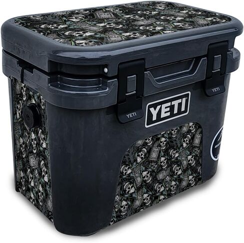 غلاف متوافق مع مبرد Yeti Roadie 15 الصلب - جدار الموت - غطاء لاصق واقٍ من الفينيل الفاخر 3M - سهل الاستخدام | صُنع في الولايات المتحدة الأمريكية بواسطة MightySkins in Kuwait