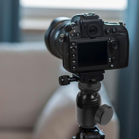 حامل ثلاثي القوائم للكاميرا ذو رأس كروي مع كاميرا DSLR صغيرة قابلة للدوران 360 درجة ومحول كاميرا الهاتف الذكي للبث المباشر والتصوير الفوتوغرافي للاستخدام الداخلي والخارجي in Kuwait
