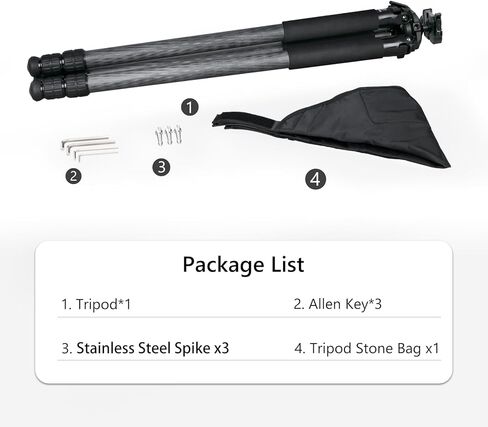 MK323 Carbon Fiber Tripod Ball Head Adapter for Hunting with Arca Swiss Quick-Release Mount, 360° Rotating for Photography, Hunting and Outdoor, 32mm Tube, Load 30kg/66lbs in Kuwait